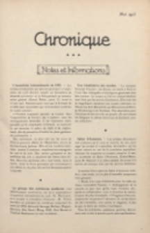 Art et décoration : revue mensuelle d'art moderne 1923, Chronique, mai