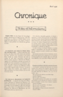 Art et Décoration : revue mensuelle d'art moderne. 1922 Chronique, avril