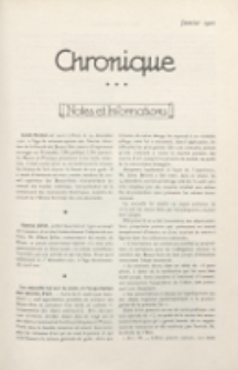Art et Décoration : revue mensuelle d'art moderne. 1922 Chronique, janvier