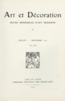 Art et décoration : revue mensuelle d'art moderne 1922, Tome XLII, Juillet-Décembre