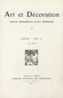 Art et décoration : revue mensuelle d'art moderne. 1923, Tome XLIII Janvier-Juin