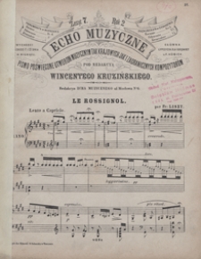 Le Rossignol : [air russe d'Alabieff] : [cis-moll : transkrypcja na fortepian]