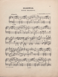 Krakowiak : danse polonaise G-dur : op.5 no 1 : pour piano