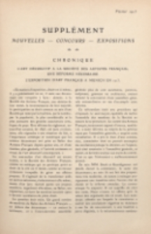 Art et décoration : revue mensuelle d'art moderne. 1913 Supleément Chronique, février