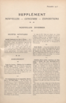 Art et décoration : revue mensuelle d'art moderne. 1913 Supleément Chronique, novembre