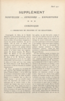 Art et décoration : revue mensuelle d'art moderne. 1911, Suppleément Chronique, avril