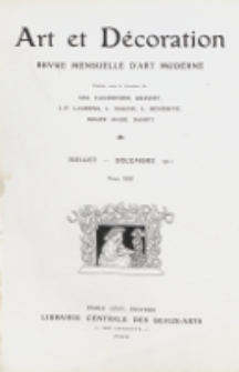 Art et décoration : revue mensuelle d'art moderne 1911, tome XXX, juillet-décembre