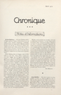 Art et décoration : revue mensuelle d'art moderne 1920, Chronique, avril
