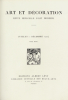 Art et décoration : revue mensuelle d'art moderne 1924, tome XLVI, juillet-décember