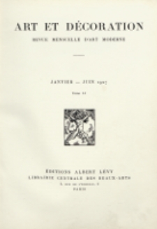 Art et décoration : revue mensuelle d'art moderne. 1927, tome LI, janvier-juin
