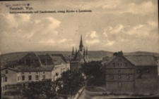 Wejherowo / Neustadt Wpr., Schonwaldestrasse mit Landratsamt, evang.Kirche u. Leonium