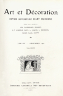 Art et décoration : revue mensuelle d'art moderne 1910, tome XXVIII, juillet-décembre