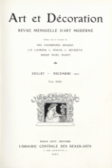 Art et décoration : revue mensuelle d'art moderne. 1912, tome XXXII, juillet-décembre
