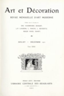 Art et décoration : revue mensuelle d'art moderne. 1912, tome XXXII, juillet-décembre