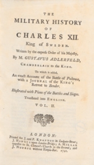 The military history of Charles XII T. 2