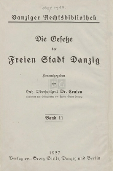 Danziger Staats- und V&ouml;lkerrecht