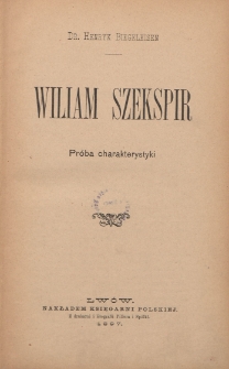 Wiliam Szekspir: próba charakterystyki