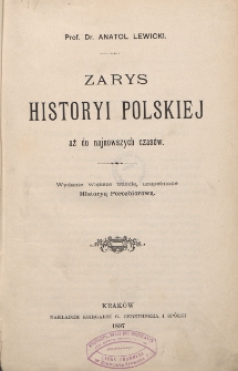 Zarys historyi polskiej aż do najnowszych czasów