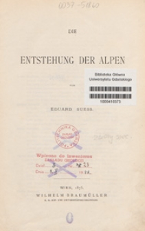 Die Entstehung der Alpen