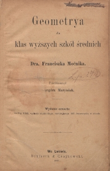 Geometrya dla klas wyższych szkół średnich
