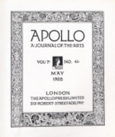 Apollo a Journal of the arts. 1928, Vol. 7, No 41 May