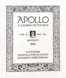 Apollo a Journal of the arts. 1928,Vol 8, No 44