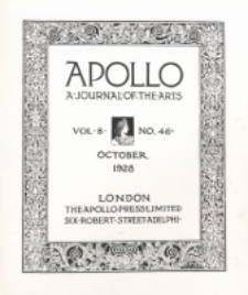 Apollo a Journal of the arts. 1928, Vol. 8, No 46 October