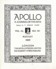 Apollo a Journal of the arts 1929, Vol. 10 August
