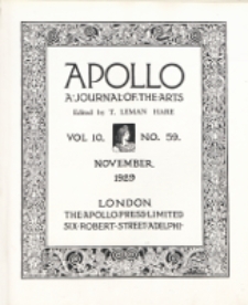 Apollo a Journal of the arts 1929, Vol. 10 November