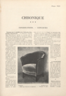Art et décoration : revue mensuelle d'art moderne 1925. Chronique, févier