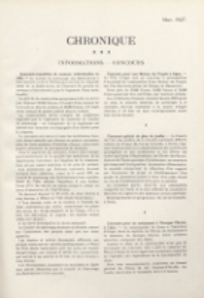 Art et décoration : revue mensuelle d'art moderne 1927. Chronique, mars