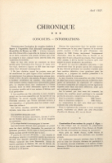 Art et décoration : revue mensuelle d'art moderne 1927. Chronique, avril