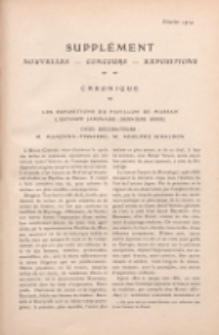 Art et décoration : revue mensuelle d'art moderne 1914. Suppément Chronique, févier