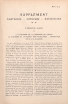 Art et décoration : revue mensuelle d'art moderne 1914. Suppément Chronique, mars