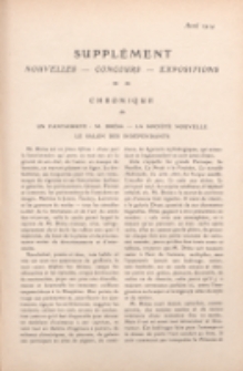 Art et décoration : revue mensuelle d'art moderne 1914. Suppément Chronique, avril