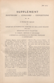 Art et décoration : revue mensuelle d'art moderne 1914. Suppément Chronique, juin