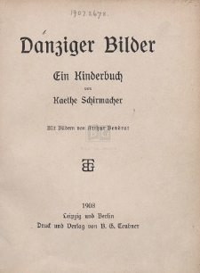 Danziger Bilder : ein Kinderbuch