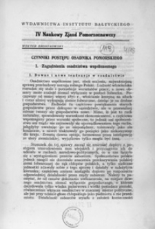 Czynniki postępu osadnika pomorskiego