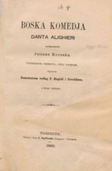 Boska komedja Danta Alighieri