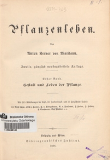 Pflanzenleben. Bd. 1, Gestalt und Leben der Pflanze