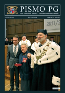 Pismo PG : Pismo Pracowników, Studentów i Absolwentów Politechniki Gdańskiej, 2011, R. 19, nr 8 (Listopad)