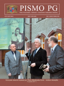 Pismo PG : Pismo Pracowników, Studentów i Absolwentów Politechniki Gdańskiej, 2012, R. 19, nr 1 (Styczeń)