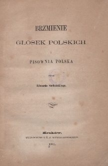 Brzmienie głosek polskich i pisownia polska