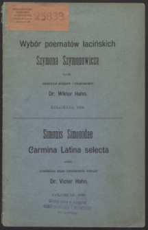 Wybór poematów łacińskich