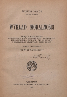 Wykład moralności
