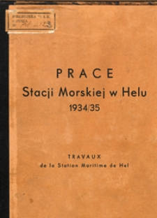 Prace Stacji Morskiej w Helu 1934/35