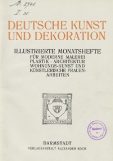 Deutsche Kunst und Dekoration 1909