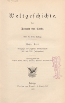 Weltgeschichte. T. 8, Kreuzzüge und päpstliche Weltherrschaft (XII. und XIII. Jahrhundert)