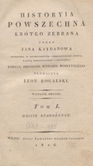 Historyia powszechna krótko zebrana. T. 1