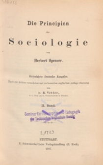 Die Principien der Sociologie. Bd. 2